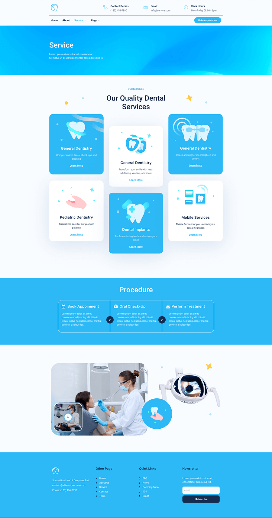 Dentsmile Dentist & Dental Clinic Elementor Template Kit, WP Template